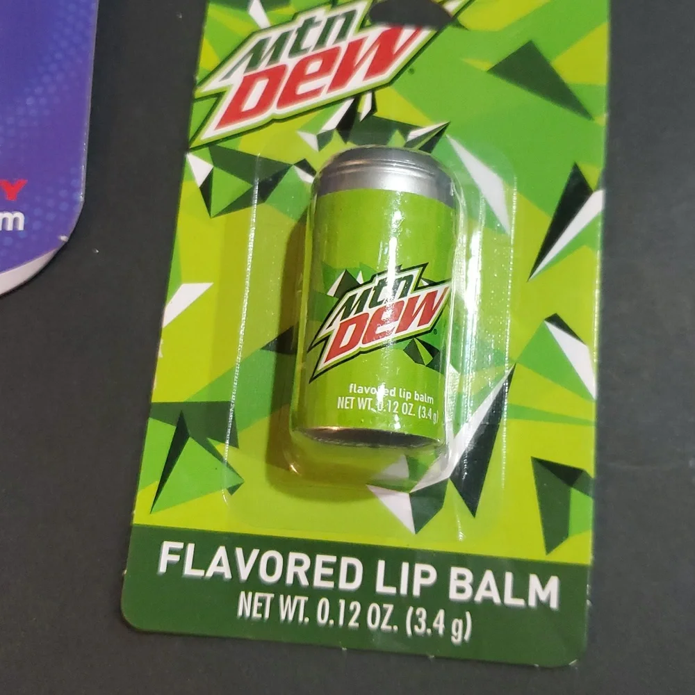 3 pack Wild Cherry Pepsi and Mountain Dew flavored lip balms brand‎ new